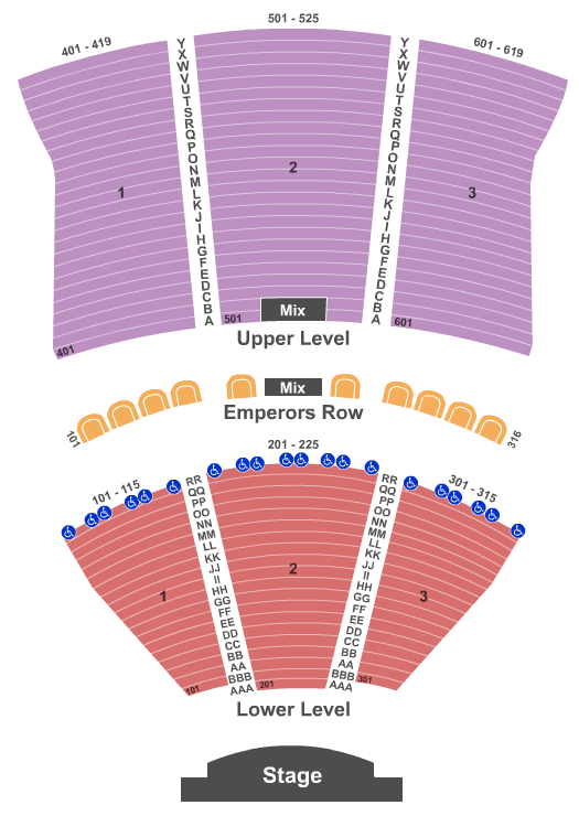 Caesars Heather McMahan Seating Chart